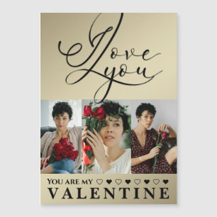 Golden Valentine’s Day I Love You Photo Collage