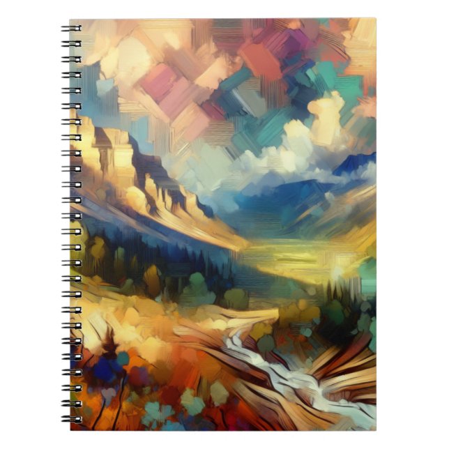 Golden Valley Sunset Landscape Notebook (Front)