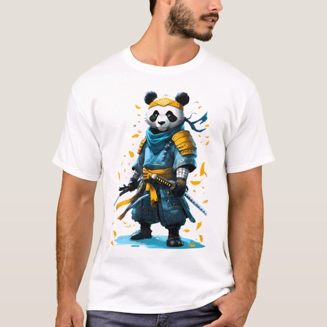Golden Valour Panda Samurai T-Shirt (Front)