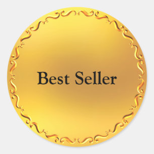 Golden Vector Best Seller Classic Round Sticker