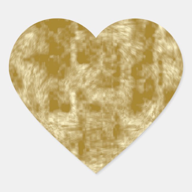 Golden Velvet Heart Sticker (Front)
