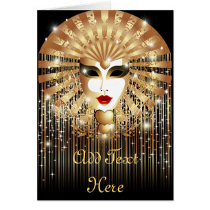 Golden Venice Carnival Party Mask