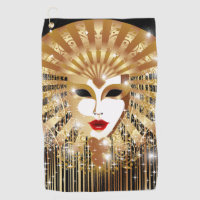 Golden Venice Carnival Party Mask