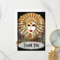 Golden Venice Carnival Party Mask