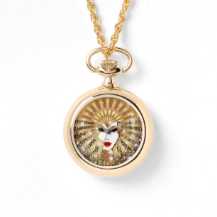 Golden Venice Carnival Party Mask Watch
