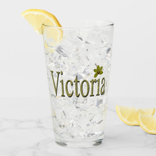 Golden Victoria Name, Glass (Front Ice)