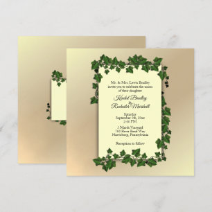 Golden Vine Wedding Invitation