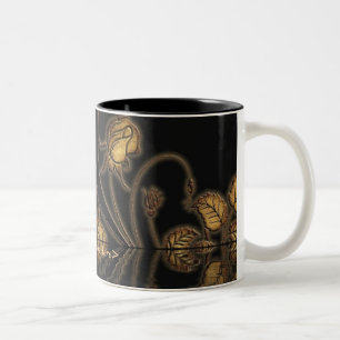 Golden Vines Floral Mug