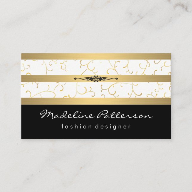 Golden Vines Luxe Classic Business Card (Front)