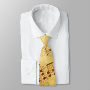 Golden Vintage Antique Sheet Music Score Sheet Tie