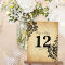 Golden Vintage Black Damask Table Number Cards