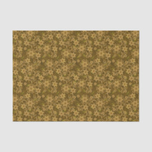 Golden vintage floral pattern tissue paper