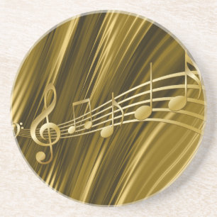 Golden violin key coaster