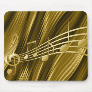 Golden violin key mouse mat