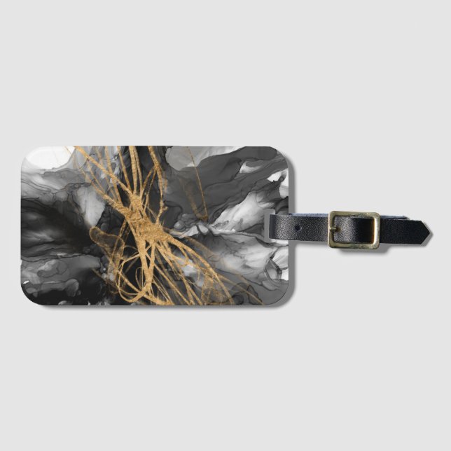 Golden Vortex I Luggage Tag (Front Horizontal)