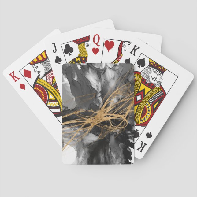 Golden Vortex I Playing Cards (Back)