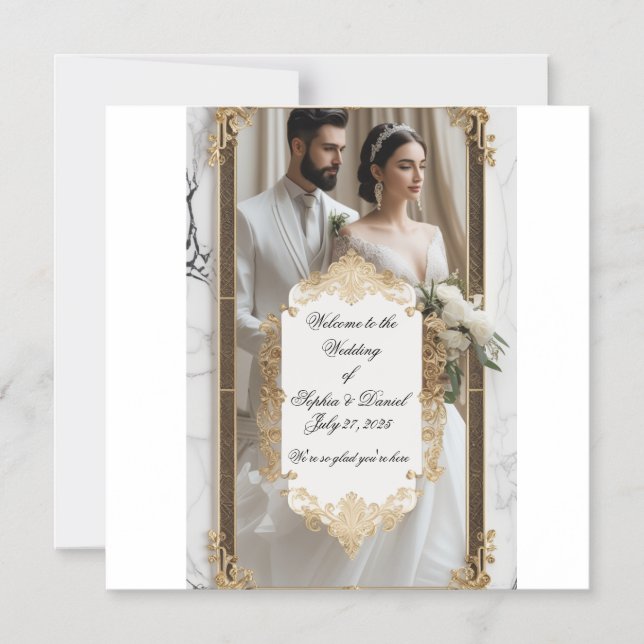 Golden Vows Invitations (Front)