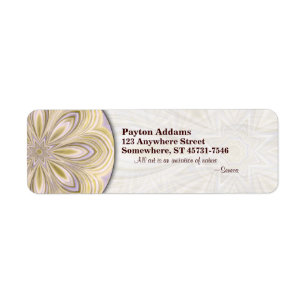 Golden Waning Mandala - Return Address Label