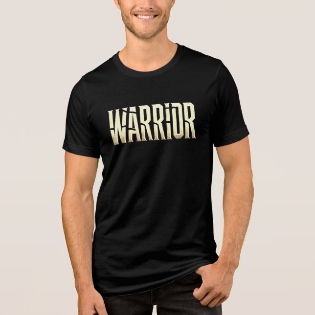 Golden Warrior – Bold Metallic Tri-Blend Shirt (Front)