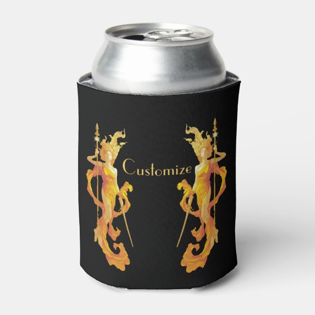 Golden Warrior Goddess Thunder_Cove Can Cooler (Can Front)