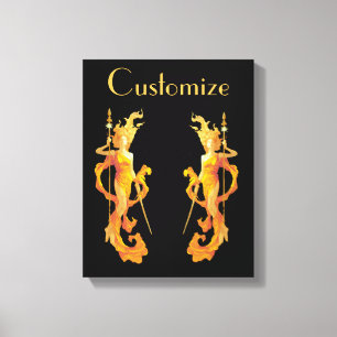 Golden Warrior Goddess Thunder_Cove Canvas Print