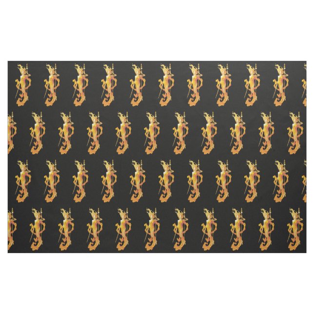 Golden Warrior Goddess Thunder_Cove  Fabric (Fat Quarter)