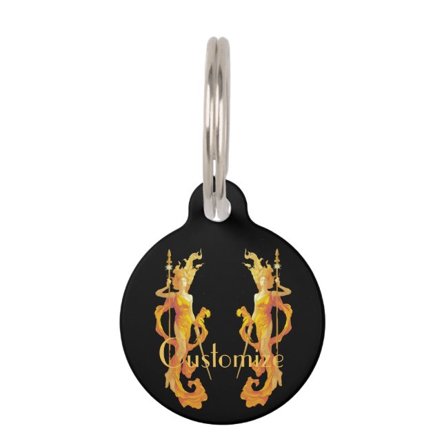 Golden Warrior Goddess Thunder_Cove  Pet Tag (Front)