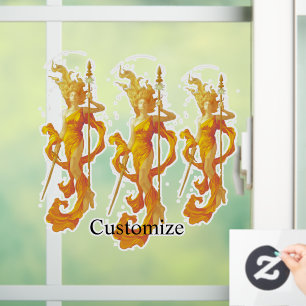 Golden Warrior Goddess Thunder_Cove Window Cling