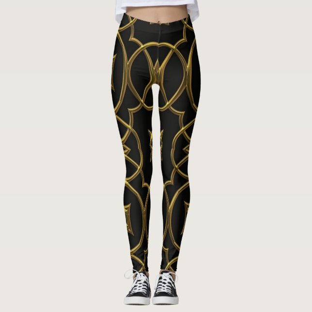 Golden Warrior Princess Leggings (Front)