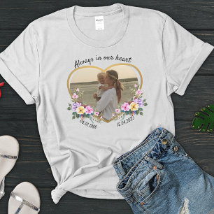 Golden Watercolor Floral Love Family Memorial T-Shirt