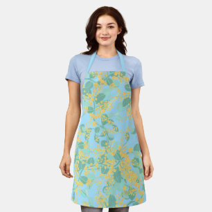 Golden wattle blossoms Australian  Apron