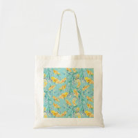 Golden Wattle Branch in Blue