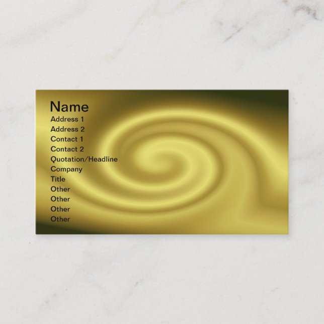 Golden Wave Business Card (Front)