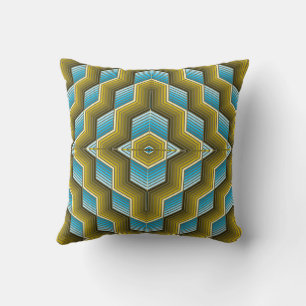 Golden Wave Reversible Throw Pillow