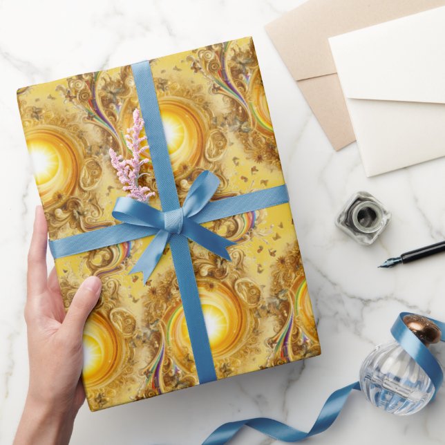 Golden Wave Wrapping Paper (Gifting)