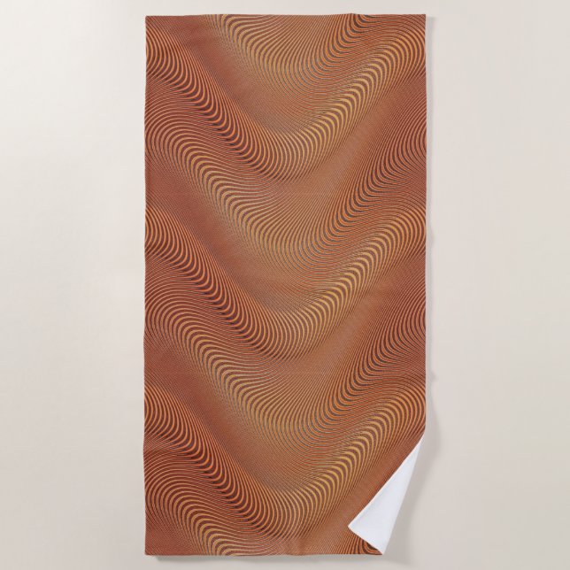 Golden Waves Beach Towel (Front)