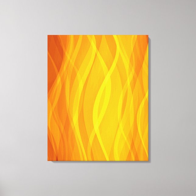 Golden weaving waves abstract triptych canvas print (Front)