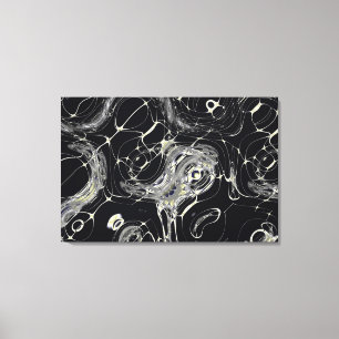 Golden Web Abstract Fractal Art Canvas Print