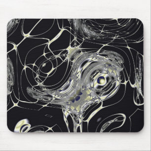 Golden Web Abstract Fractal Art Mouse Mat