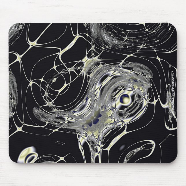 Golden Web Abstract Fractal Art Mouse Mat (Front)