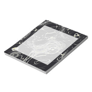Golden Web Abstract Fractal Art Notepad