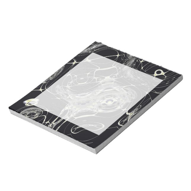 Golden Web Abstract Fractal Art Notepad (Rotated)