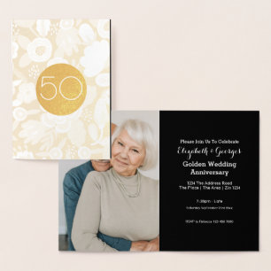 Golden Wedding 50th Anniversary Foil Card