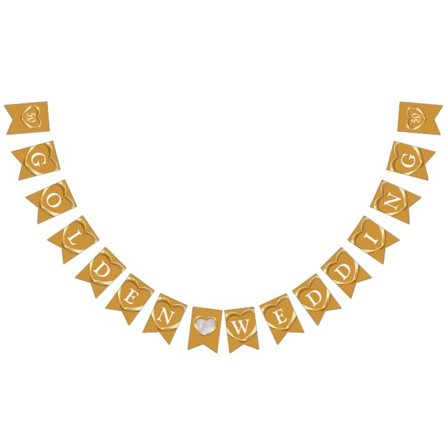 Golden wedding anniversary 50th photo bunting bunting  (All)