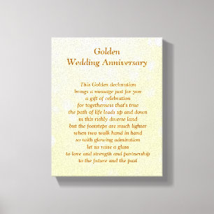Golden Wedding Anniversary Canvas