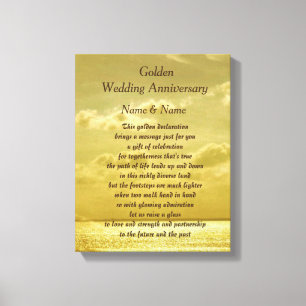 Golden Wedding Anniversary canvas