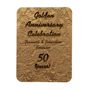 Golden Wedding Anniversary Celebration Magnet 50