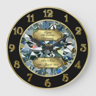 Golden Wedding Anniversary Clock