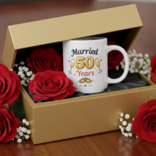 Golden Wedding Anniversary Coffee Mug Gift