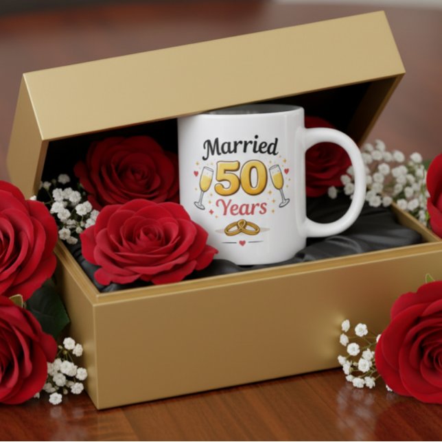 Golden Wedding Anniversary Coffee Mug Gift (Creator Uploaded)